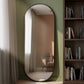 Espelho Decorativo Grande Oval Orgânico - Metal Pílula - 60x1,50M