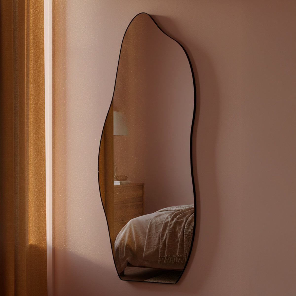 Espelho Decorativo Grande Orgânico - Flame - Corpo Inteiro - 70x1,70m