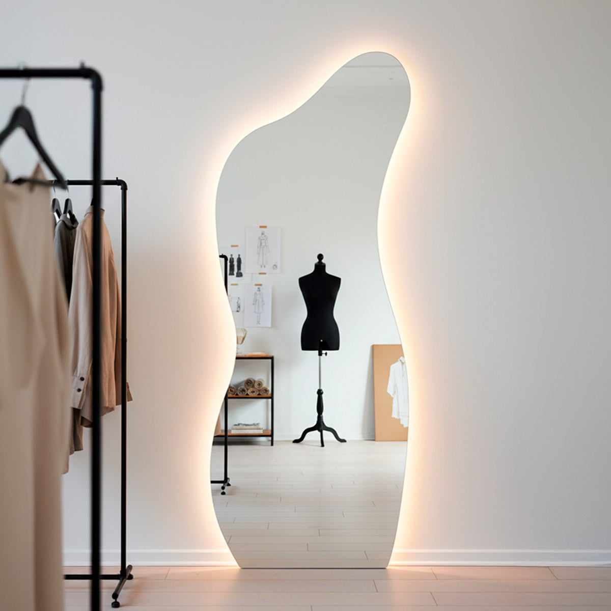 Espelho com Led Mod. Curves - 150x50cm