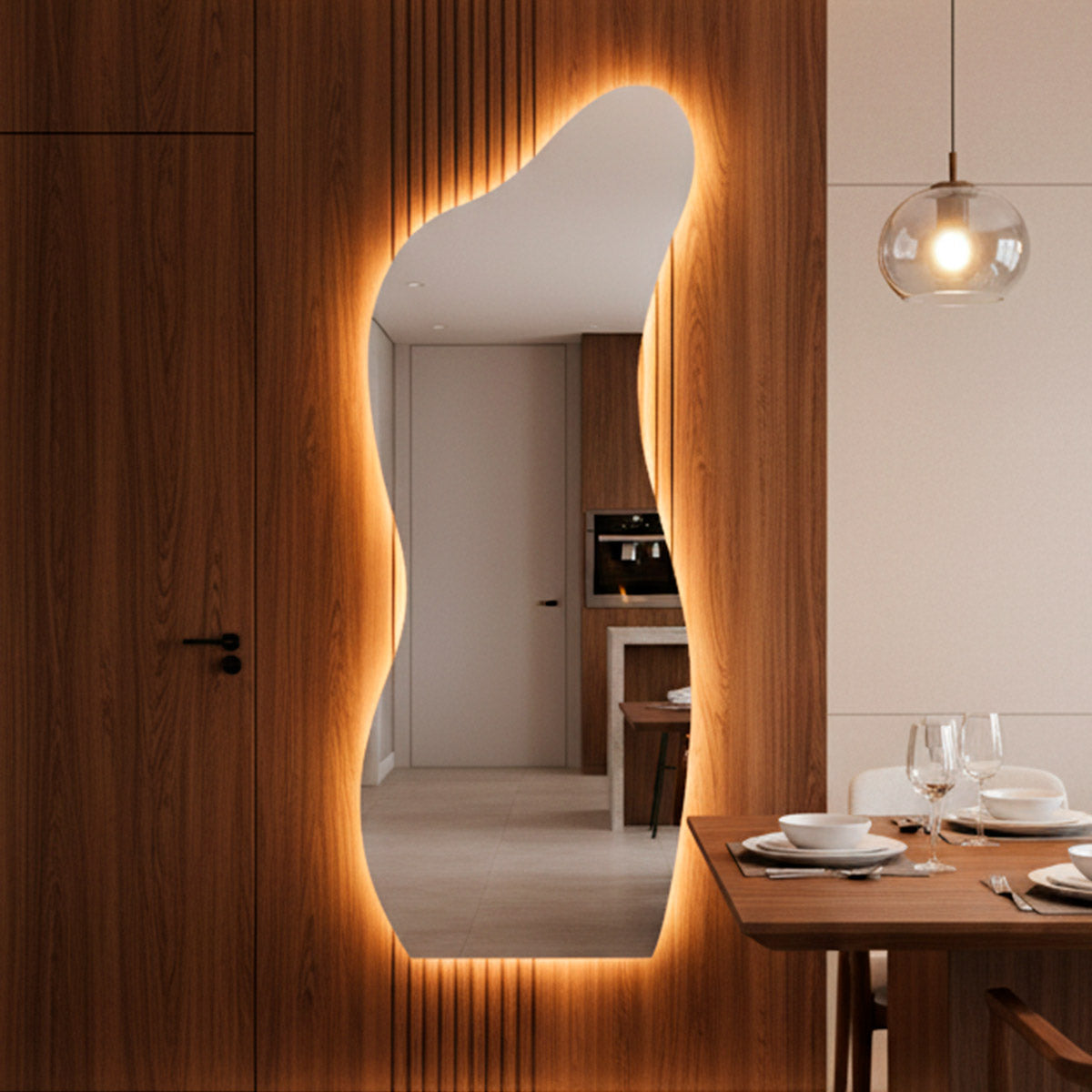 Espelho com Led Mod. Curves - 150x50cm