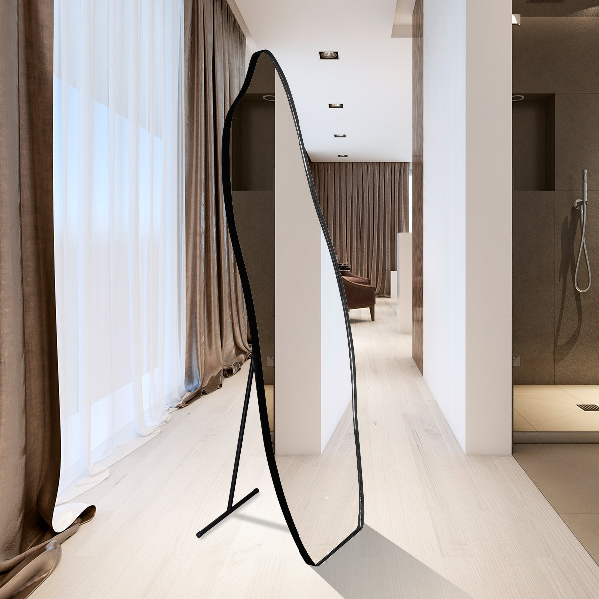 Espelho Flame 150x50cm com Suporte de Chão