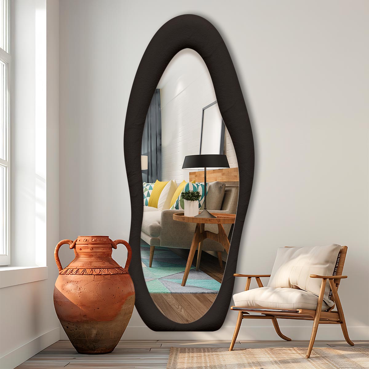 Espelho Veludo Gaia 1,70x70cm - Suporte de Parede